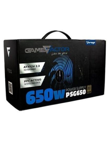 FUENTE DE PODER GAME FACTOR PSG650 80PLUS BRONZE 650WATTS PFC ACTIVO