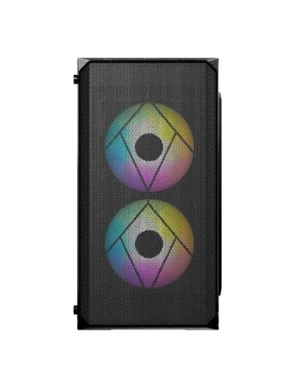 GABINETE ACTECK DOOM GI630 MICRO-TOWER MICRO-ATX-MINI-ITX USB 2.0-3.0 CON FUENTE DE 500W 3 VENTILADORES INSTALADOS NEGRO - Image 3
