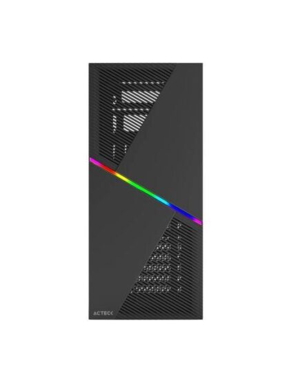 GABINETE ACTECK DRACO GM450 CON VENTANA RGB MIDI-TOWER ATX-MICRO-ATX-MINI ATX USB 2.0 CON FUENTE DE 500W SIN VENTILADORES INSTALADOS NEGRO - Image 2