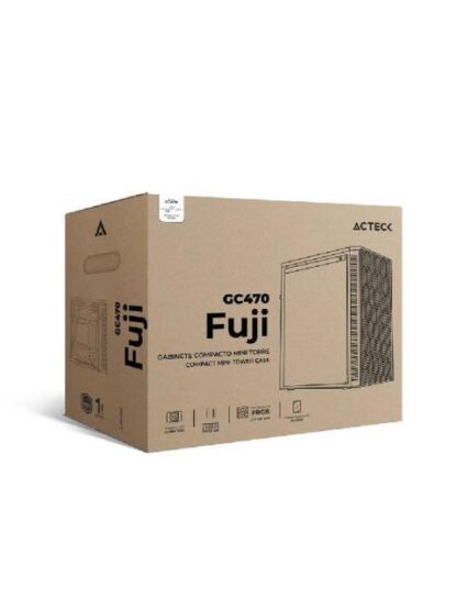 GABINETE ACTECK FUJI GC470 CON VENTANA MINI-TOWER MICRO-ATX-ITX USB 3.0-2.0 CON FUENTE DE 500W 2 VENTILADORES RGB INSTALADOS NEGRO - Image 8