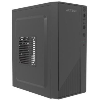 GABINETE ACTECK KIOTO GC220F MINI-TOWER MICRO-ATX-MINI-ITX USB 2.0 CON FUENTE DE 500W SIN VENTILADORES INSTALADOS NEGRO