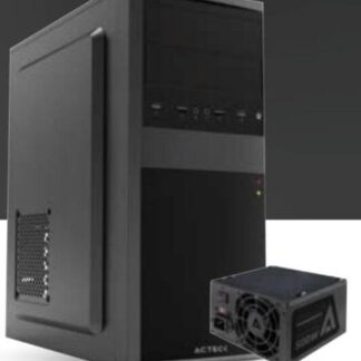 GABINETE ACTECK KIRUNA II GM420 MIDI-TOWER ATX-MICRO-ATX-MINI-ATX USB 2.0 CON FUENTE 500W SIN VENTILADORES INSTALADOS NEGRO
