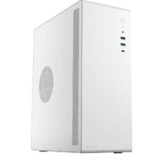 GABINETE ACTECK NEUSS GI485 MICRO-TOWER MICRO-ATX-ITX USB 2.0-3.2 CON FUENTE DE 450W SIN VENTILADORES BLANCO