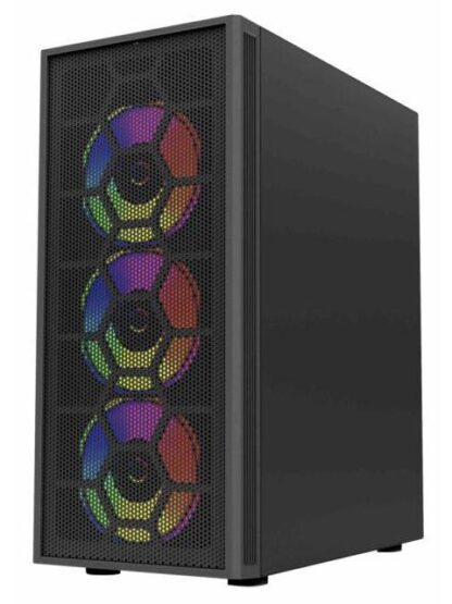 GABINETE BALAM RUSH DRAGONFLY II MESH GM740 CON VENTANA MINI-TOWER ATX-MICRO ATX-MINI-ATX USB 3.0 SIN FUENTE 4 VENTILADORES RGB INSTALADOS NEGRO - Image 2