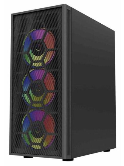 GABINETE BALAM RUSH DRAGONFLY II MESH GM740 CON VENTANA MINI-TOWER ATX-MICRO ATX-MINI-ATX USB 3.0 SIN FUENTE 4 VENTILADORES RGB INSTALADOS NEGRO - Image 3