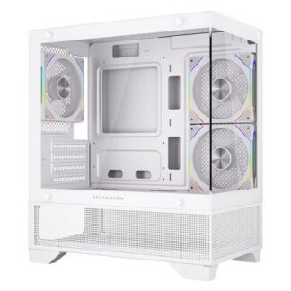 GABINETE BALAM RUSH TANK PERFORM 3200 MINI-TOWER MICRO-ATX-MINI-ITX USB 2.0-3.0 SIN FUENTE 3 VENTILADORES INSTALADOS BLANCO