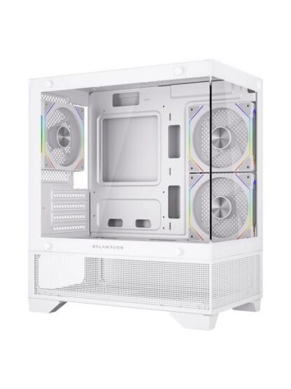 GABINETE BALAM RUSH TANK PERFORM 3200 MINI-TOWER MICRO-ATX-MINI-ITX USB 2.0-3.0 SIN FUENTE 3 VENTILADORES INSTALADOS BLANCO