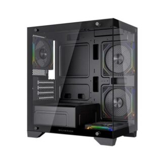 GABINETE BALAM RUSH TANK PERFORM 3600 MINI-TOWER MICRO-ATX-MINI-ITX USB 2.0-3.0 SIN FUENTE 4 VENTILADORES INSTALADOS NEGRO