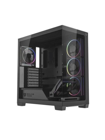 GABINETE BALAM RUSH TANK POLAR 7900 MIDI-TOWER ATX-MICRO-ATX-MINI-ITX USB 2.0-3.0 SIN FUENTE 5 VENTILADORES INSTALADOS NEGRO