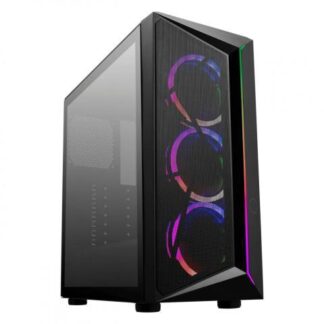 GABINETE COOLER MASTER CMP 510 CON VENTANA MIDI TOWER ATX-MICRO ATX-MINI-ITX USB 2.0 SIN FUENTE 3 VENTILADORES ARGB INSTALADOS NEGRO