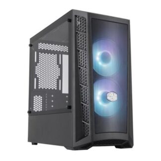 GABINETE COOLER MASTER MASTERBOX MB311L MINI-TOWER MICRO-ATX-MINI-ITX USB 3.0 SIN FUENTE 2 VENTILADORES INSTALADOS NEGRO