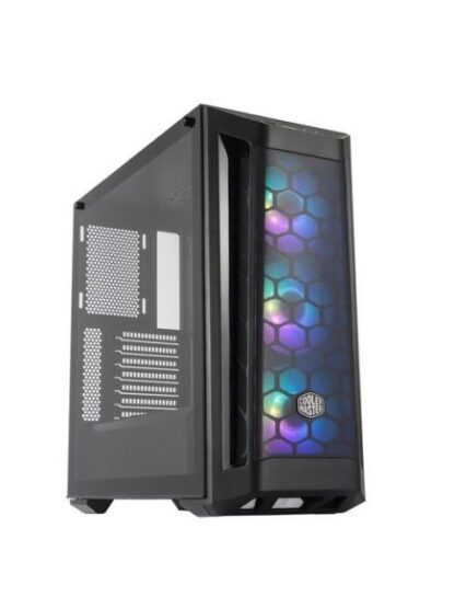 GABINETE COOLER MASTER MASTERBOX MB511 ARGB MIDI-TOWER ATX-EATX-MICRO-ATX-MINI-ITX-SSI-CEB USB 3.0 SIN FUENTE 3 VENTILADORES INSTALADOS NEGRO