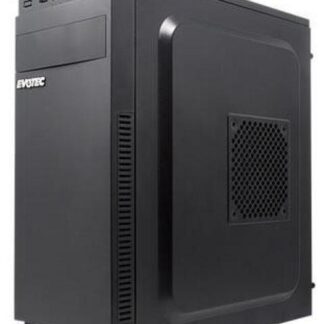 GABINETE EVOTEC BARDI FULL-TOWER ATX-MINI ATX-MICRO ATX USB 2.0 CON FUENTE DE 600W SIN VENTILADORES INSTALADOS NEGRO