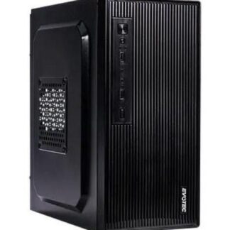 GABINETE EVOTEC OSLO EV-1023 MINI-TOWER MICRO-ATX-MINI-ITX USB 2.0-3.0 CON FUENTE DE 500W SIN VENTILADORES INSTALADOS NEGRO