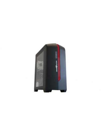 GABINETE GAME FACTOR CSG500 MATX NEG-ROJO 2XVENT 120MM LED 1X USB 2.0 1X USB 3.0