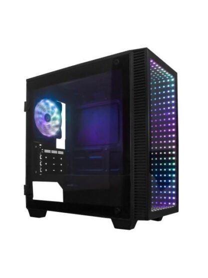 GABINETE GAME FACTOR CSG560 MICRO-TOWER MICRO-ATX-MINI-ITX USB 3.0 SIN FUENTE 1 VENTILADOR INSTALADO NEGRO - Image 2