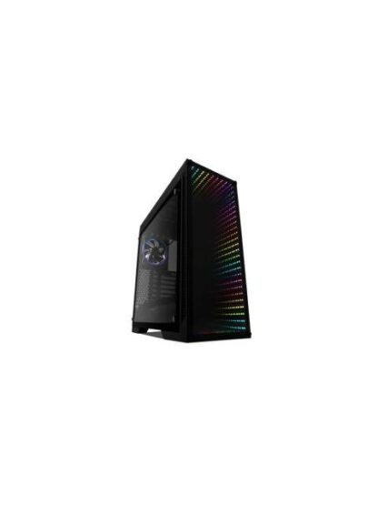 GABINETE GAME FACTOR CSG601 CON VENTANA RGB FULL-TOWER ATX-E-ATX-MICRO-ATX-MINI-ITX USB 2.0-3.0 SIN FUENTE 1 VENTILADOR INSTALADO NEGRO