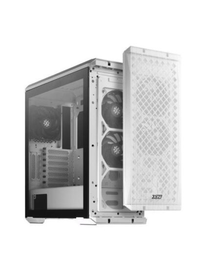 GABINETE GAMER XPG DEFENDER MEDIA TORRE. PANEL LATERAL DE VIDRIO TEMPLADO. FILTRO DE POLVO EXTRAIBLE. COLOR BLANCO. DEFENDERWHCWW