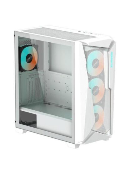 GABINETE GIGABYTE C301 GLASS CON VENTANA MIDI-TOWER ATX-E-ATX-MICRO-ATX-MINI-ITX USB 3.0-USB-C SIN FUENTE 4 VENTILADORES INSTALADOS ARGB BLANCO - Image 2