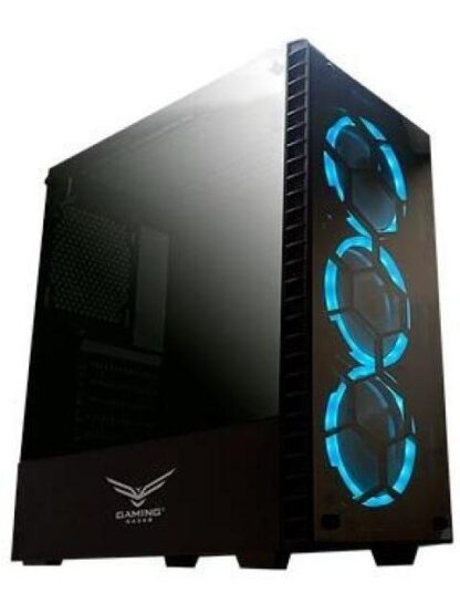 GABINETE NACEB HYDRA CON VENTANA RGB FULL-TOWER ATX USB 2.0-3.0 SIN FUENTE 3 VENTILADORES RGB INSTALADOS NEGRO - Image 2