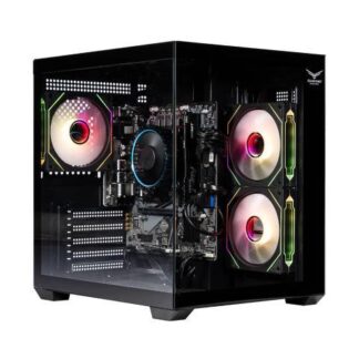 GABINETE NACEB NA-0636N MINI-TOWER MICRO-ATX-MINI-ITX USB 2.0 SIN FUENTE 3 VENTILADORES INSTALADOS NEGRO