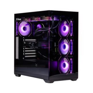 GABINETE NACEB NA-0637N MIDI-TOWER ATX-MICRO-ATX-MINI-ITX USB 3.0 SIN FUENTE 4 VENTILADORES INSTALADOS NEGRO
