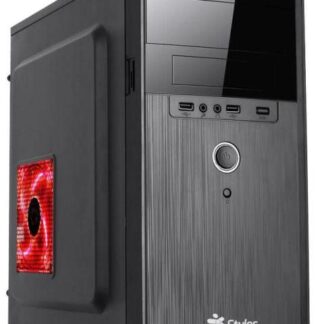 GABINETE STYLOS GABINETE MINI MINI-TOWER MICRO ATX-MICRO-ITX USB 3.0 CON FUENTE DE 500W SIN VENTILADORES INSTALADOS NEGRO