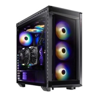 GABINETE XPG BATTLECRUISER MIDI-TOWER ATX-EATX-MICRO-ATX-MINI-ITX USB 3.0 SIN FUENTE 4 VENTILADORES INSTALADOS NEGRO