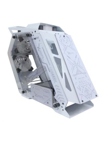 GABINETE XZEAL IR02 CON VENTANA MIDI-TOWER MICRO ATX-MINI ITX USB 3.0-2.0 SIN FUENTE 4 VENTILADORES INSTALADOS RGB BLANCO