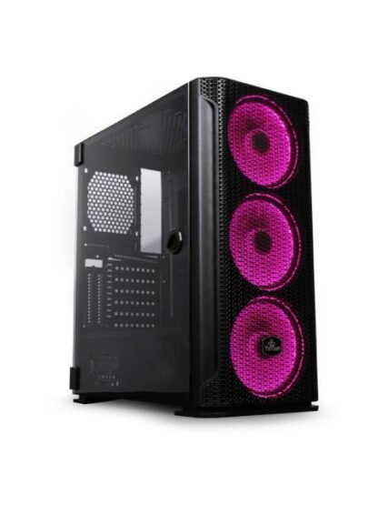 GABINETE YEYIAN HOLLOW 2500 CON VENTANA MIDI TOWER ATX-EATX-ITX-MICRO ATX USB 3.2 SIN FUENTE 3 VENTILADORES ARGB INSTALADOS NEGRO - Image 5