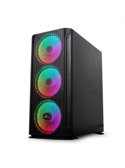 GABINETE YEYIAN HOLLOW 2500 CON VENTANA MIDI TOWER ATX-EATX-ITX-MICRO ATX USB 3.2 SIN FUENTE 3 VENTILADORES ARGB INSTALADOS NEGRO - Image 7