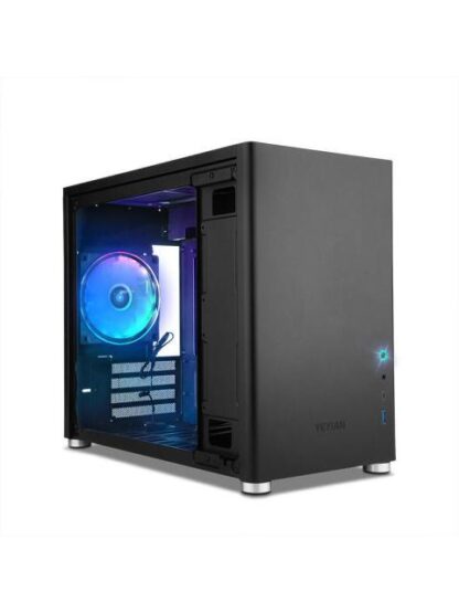 GABINETE YEYIAN HUSSAR CON VENTANA MINI TOWER MICRO-ATX-MINI-ITX USB 3.2 SIN FUENTE 1 VENTILADOR INSTALADO NEGRO - Image 2