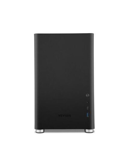 GABINETE YEYIAN HUSSAR CON VENTANA MINI TOWER MICRO-ATX-MINI-ITX USB 3.2 SIN FUENTE 1 VENTILADOR INSTALADO NEGRO - Image 3