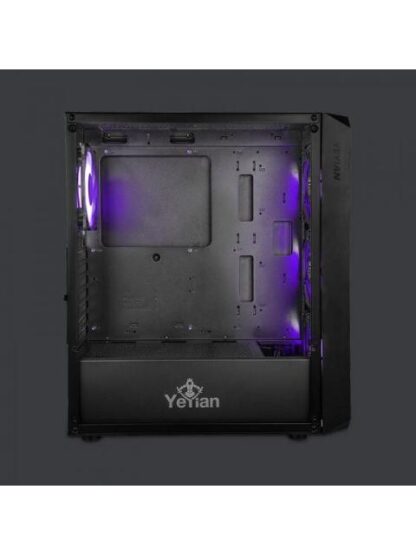 GABINETE YEYIAN LANCER CON VENTANA MIDI-TOWER ATX-MICRO-ATX-MINI-ITX USB 3.0-2.0 SIN FUENTE 4 VENTILADORES ARGB INSTALADOS NEGRO - Image 3