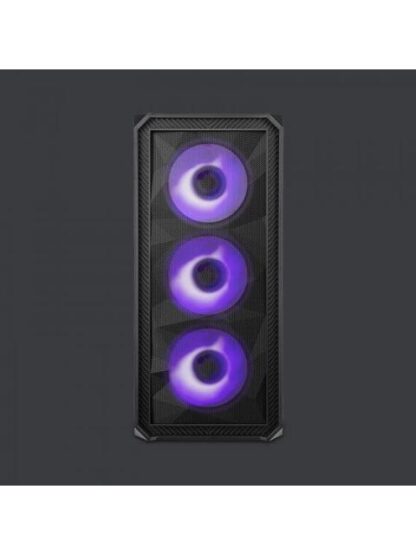 GABINETE YEYIAN LANCER CON VENTANA MIDI-TOWER ATX-MICRO-ATX-MINI-ITX USB 3.0-2.0 SIN FUENTE 4 VENTILADORES ARGB INSTALADOS NEGRO - Image 5