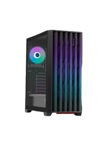 GABINETE YEYIAN PHOENIX CON VENTANA MIDI-TOWER ATX-MICRO-ATX-MINI-ITX USB 3.2 SIN FUENTE 4 VENTILADORES ARGB INSTALADOS NEGRO