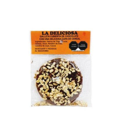 GALLETA CUBIERTA DE CHOCOLATE CON AVENA LA GRAN NATURISTA