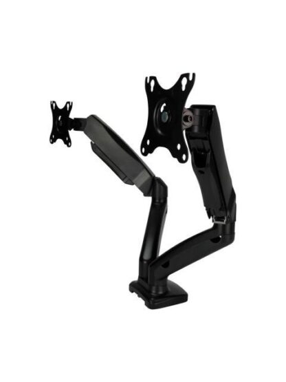 GAME FACTOR SOPORTE DE ESCRITORIO PARA 2 MONITORES 27 HASTA 6.5KG NEGRO