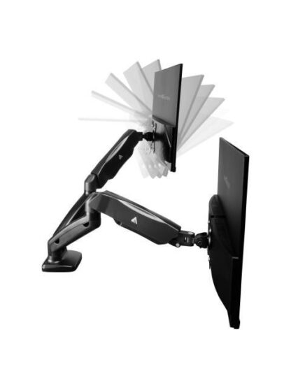 GAME FACTOR SOPORTE DE ESCRITORIO PARA 2 MONITORES 27 HASTA 6.5KG NEGRO - Image 3