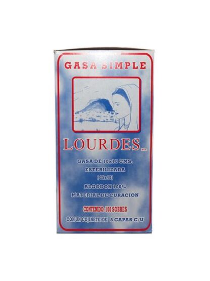 GASA LOURDES 10 X 10 PAQUETE CON 100 PIEZAS