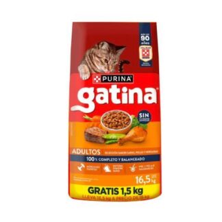 GATINA ALIMENTO PARA GATO POLLO 15 KG + 1.5 KG GRATIS