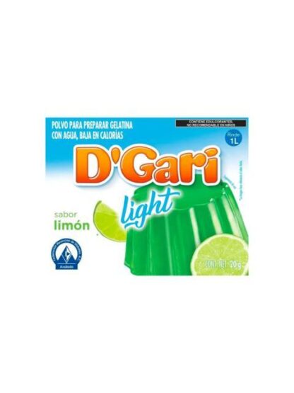 GELATINA DGARI LIGHT LIMON 20 GR