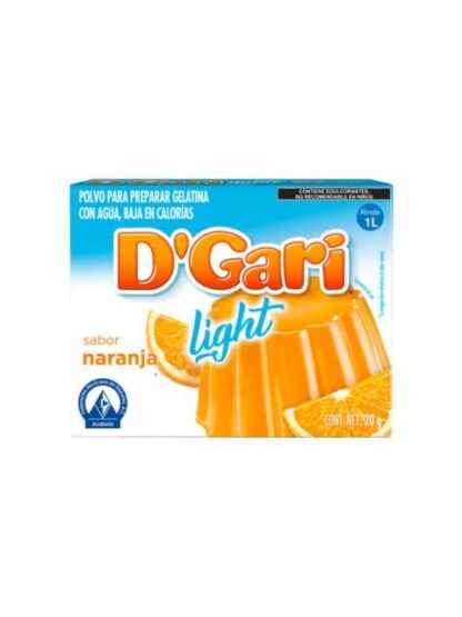 GELATINA DGARI LIGHT NARANJA 20 GR