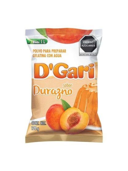 GELATINA DGARI SABOR DURAZNO 120 GR