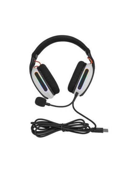 GETTTECH AUDIFONOS GAMER GUH-G3NW3-G1 7.1 PARA PC ALAMBRICO USB-C NEGRO-BLANCO - Image 6