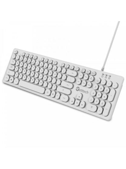GETTTECH TECLADO RETROILUMINADO IGNITE BLANCO 105 TECLAS CONEXION USB ABS FRENTE Y GALVANIZADO ATRAS MOD. GTI20201B - Image 7