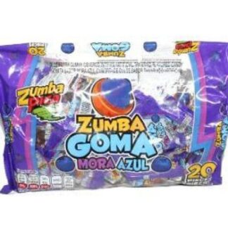 GOLOSINA ZUMBA GOMA MORA AZUL 20 PIEZAS