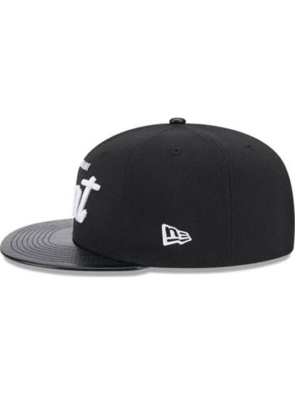 GORRA MIAMI HEAT NBA FAUX LEATHER 9FIFTY SNAPBACK NEGRO NEW ERA CAP - Image 4