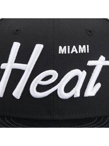 GORRA MIAMI HEAT NBA FAUX LEATHER 9FIFTY SNAPBACK NEGRO NEW ERA CAP - Image 6
