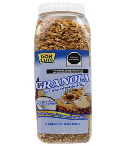 GRANOLA SIN AZUCAR FRASCO 600 G DON LUIS